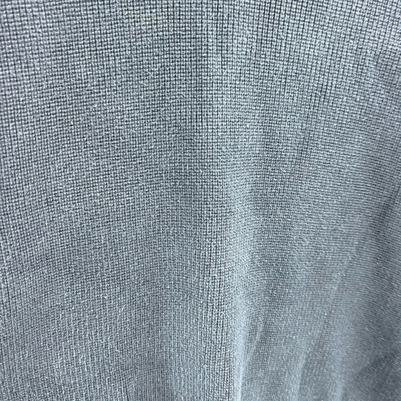 Liz Claiborne Collection L cotton rayon collared keyhole sweater navy casual - Picture 4 of 8